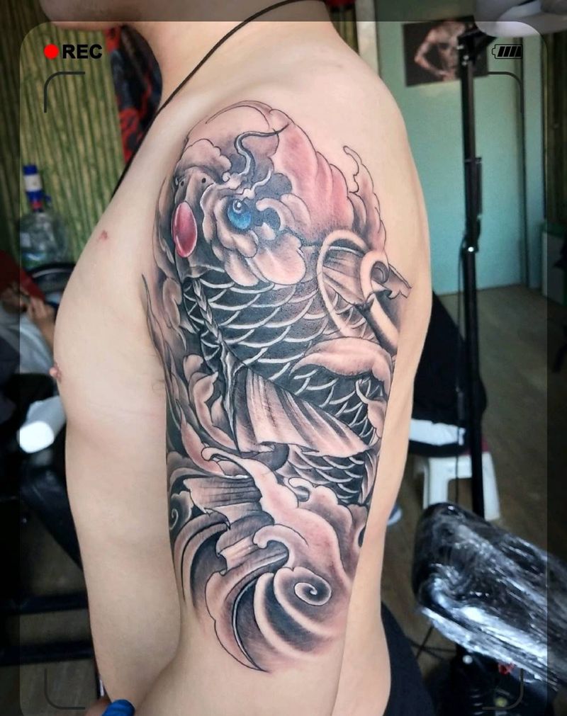 近期作品纹身图片_背部肩部纹身图案