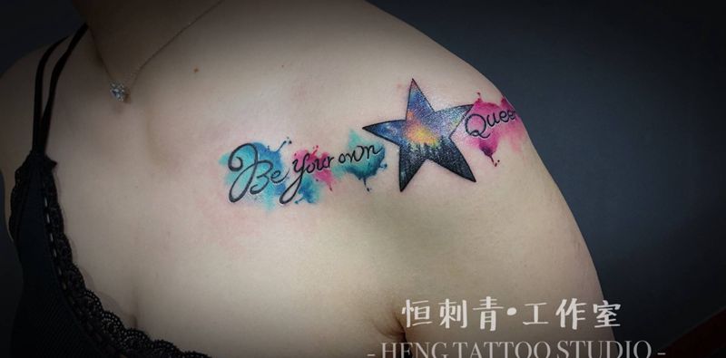 修改旧纹身纹身图片_胸部水彩纹身图案