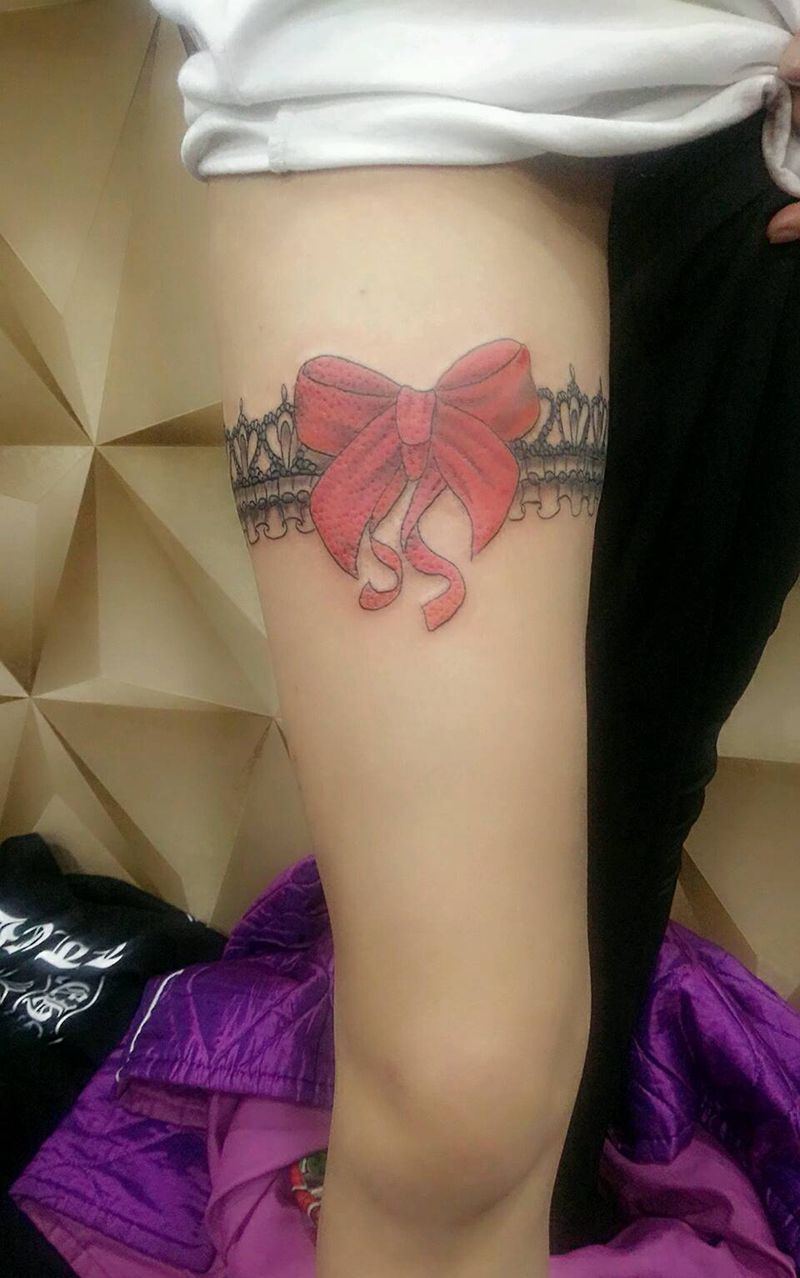 蝴蝶结纹身图片