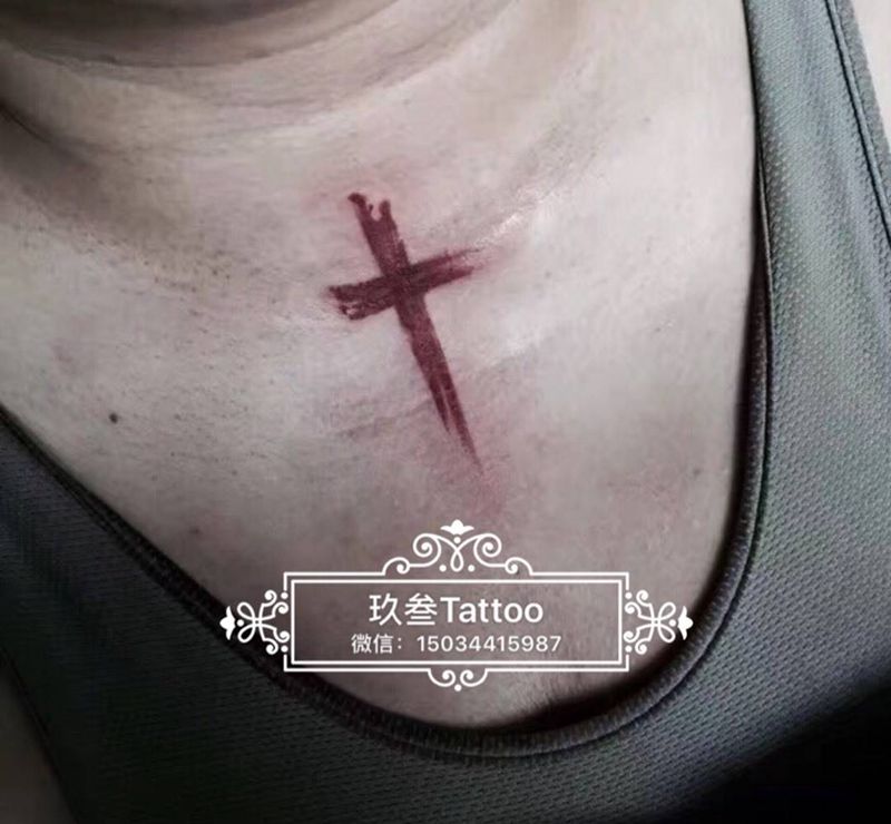 十字架纹身图片