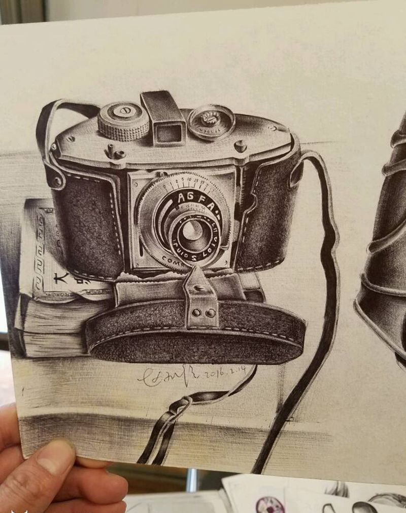 原创欧美手稿纹身图片_肩部胸部手臂手部欧美写实几何植物原创手稿纹身图案