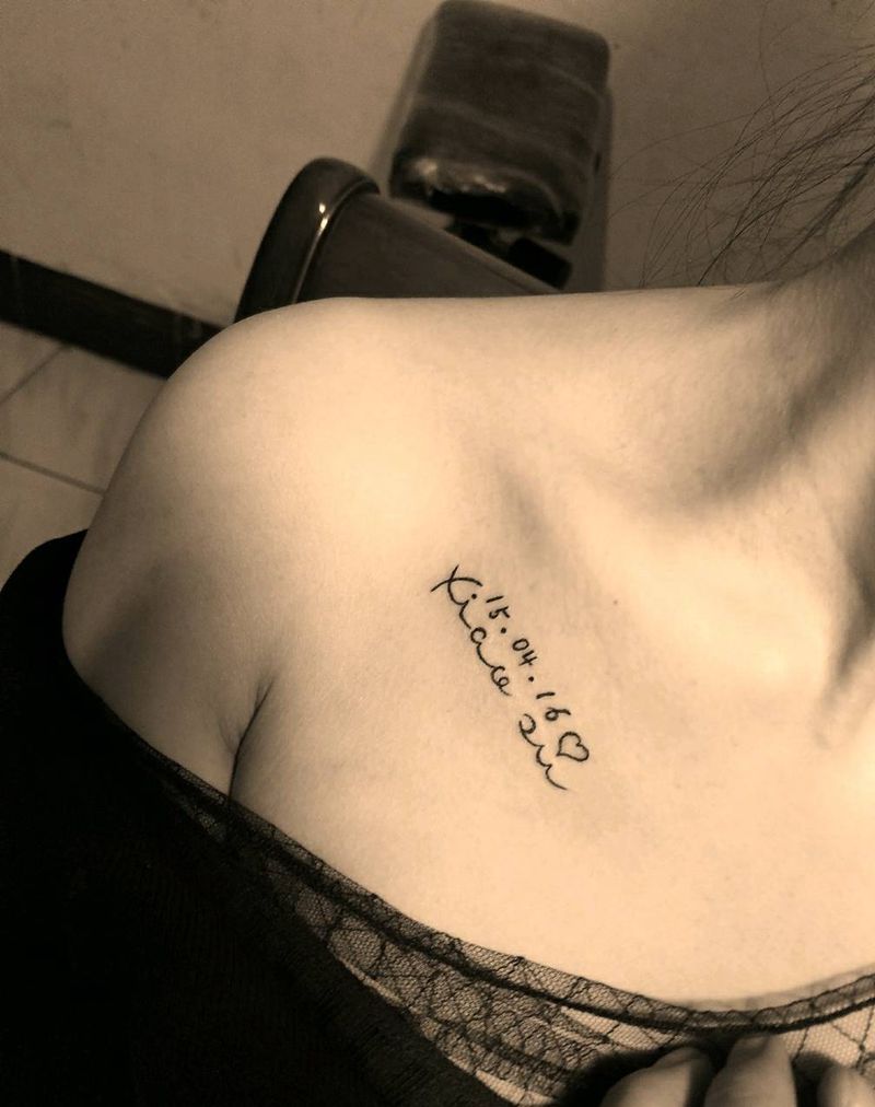 字母纹身图片_腹部肖像清新字符动物鬼神原创尊炎刺青成品手稿纹身图案