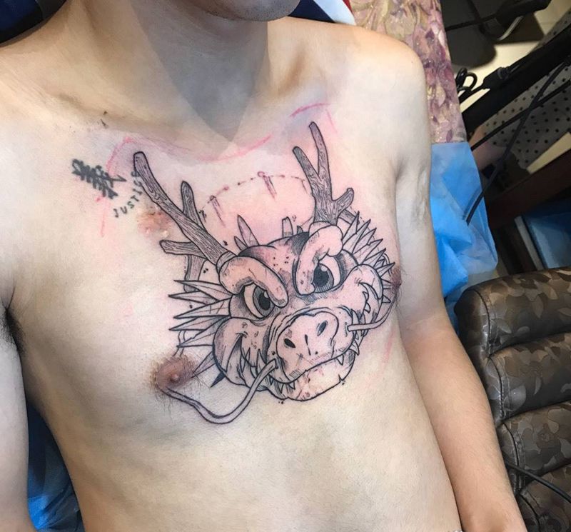 小龙（未完成纹身图片