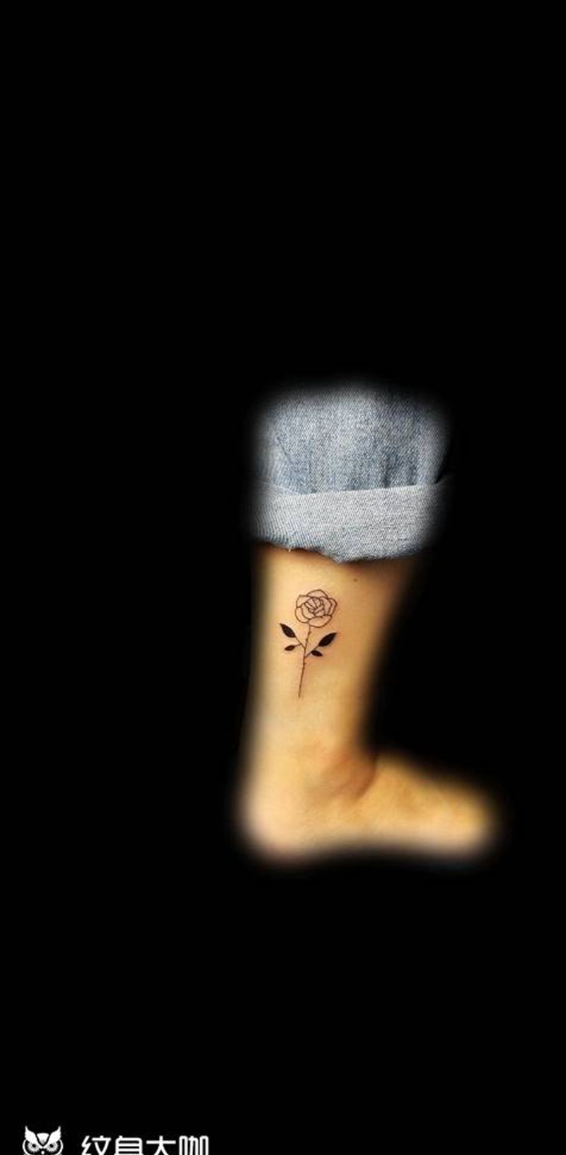 简笔玫瑰花纹身图片