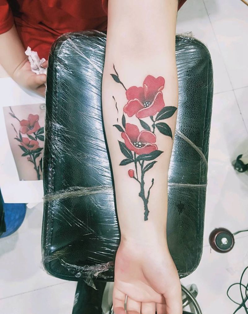 遮盖伤疤花纹身图片_手臂新传统纹身图案