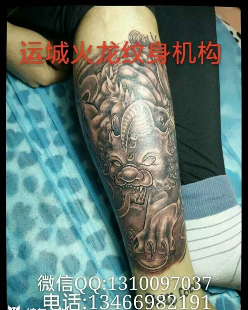 包小腿纹身图片