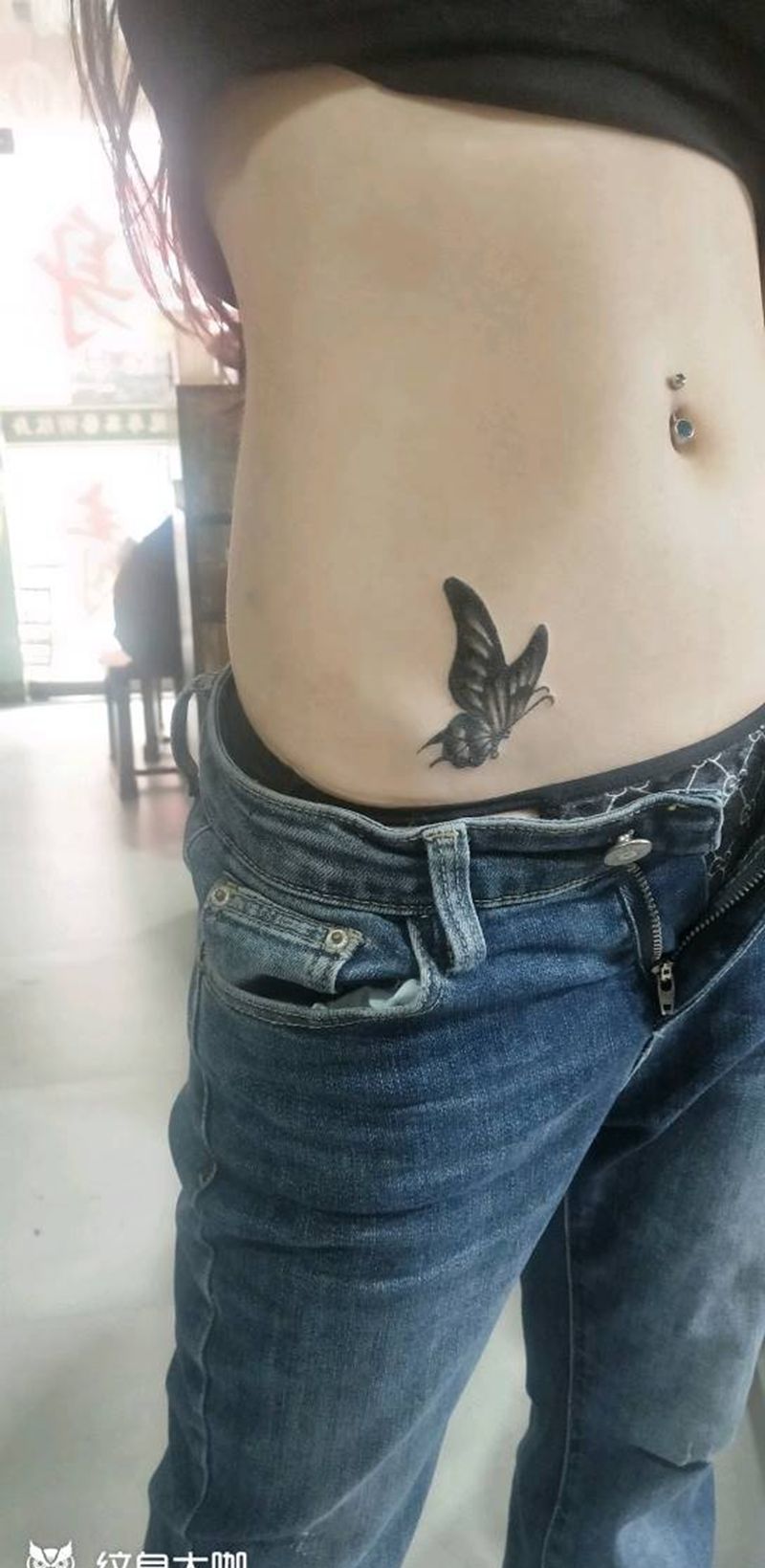 蝴蝶纹身纹身图片_新传统纹身图案