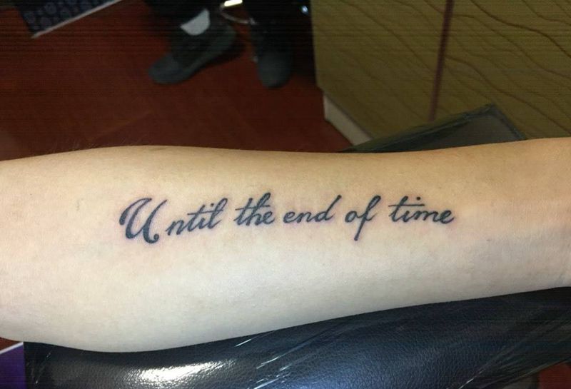 花体英文纹身图片