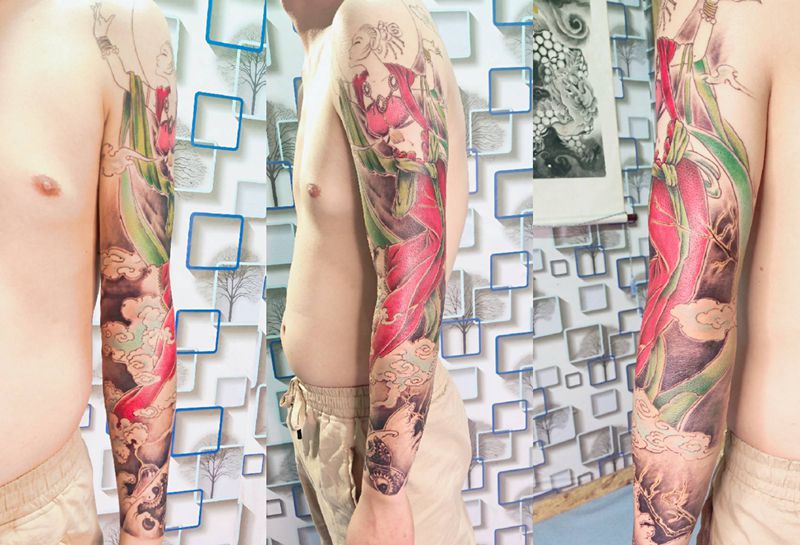 仙女  未完待续纹身图片_手臂肩部纹身图案