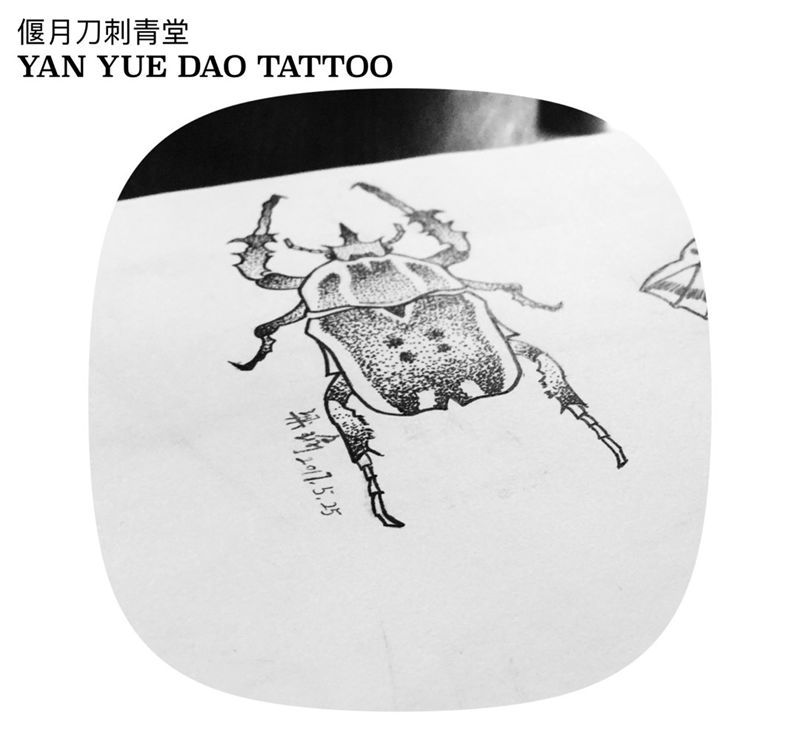 原创手稿纹身图片_原创手稿欧美颈部肩部腰部背部手臂腿部点刺纹身图案