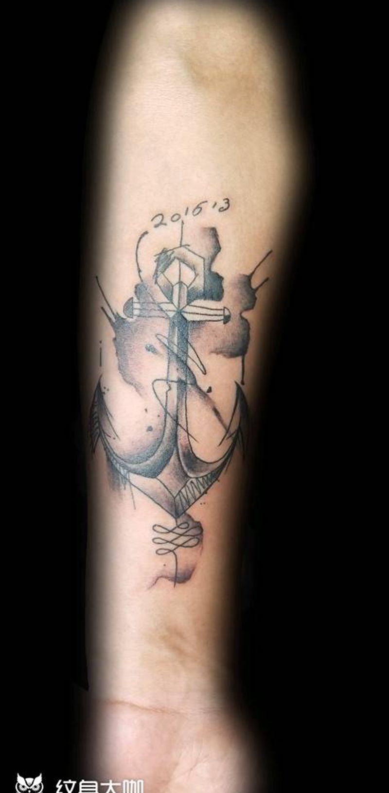 船锚纹身图片