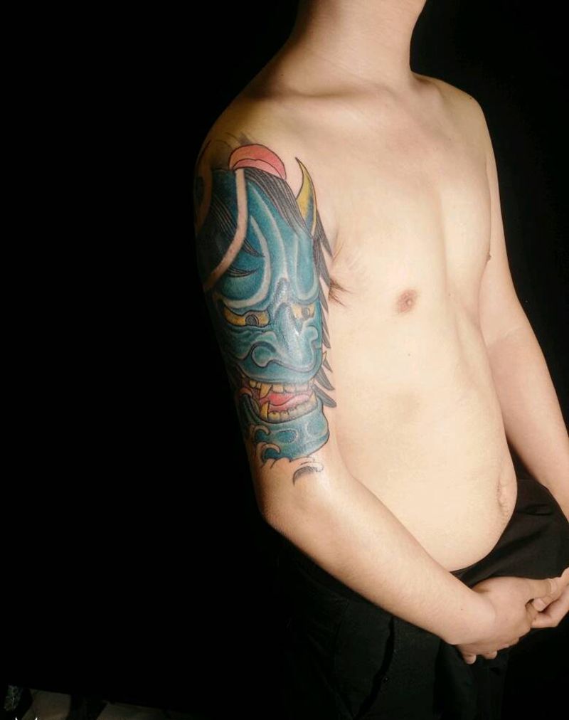 大臂般若纹身图片