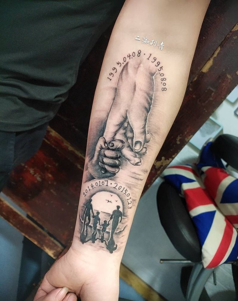 父爱纹身图片_手臂纹身图案