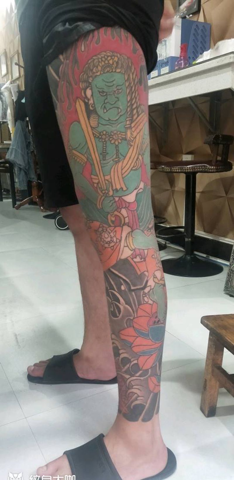 不动明王纹身图片_老传统纹身图案