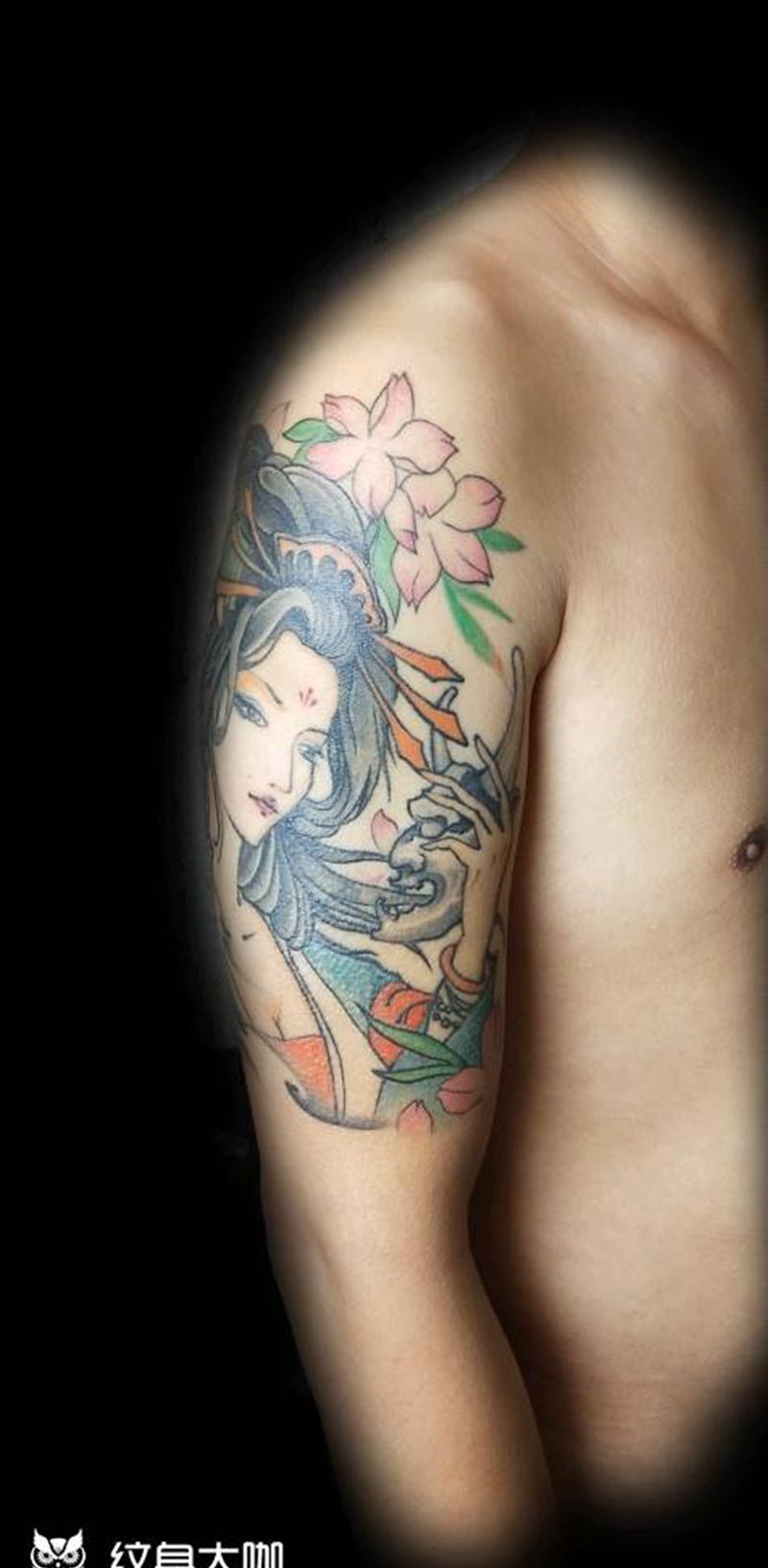 艺伎纹身图片
