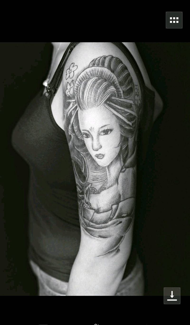 古代美女纹身图片