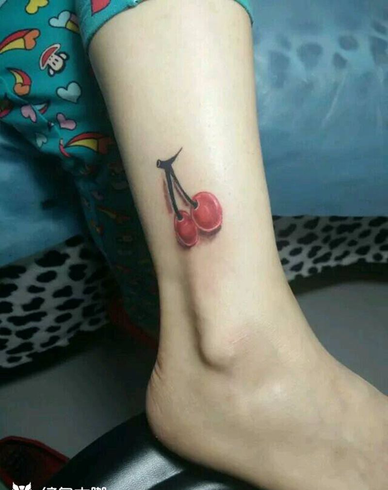 脚腕纹身图片