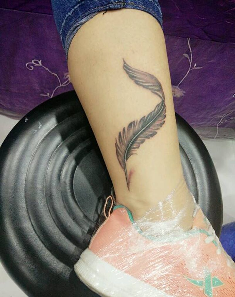 羽毛纹身图片