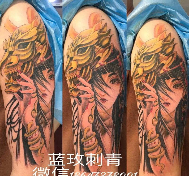 艺妓纹身图片