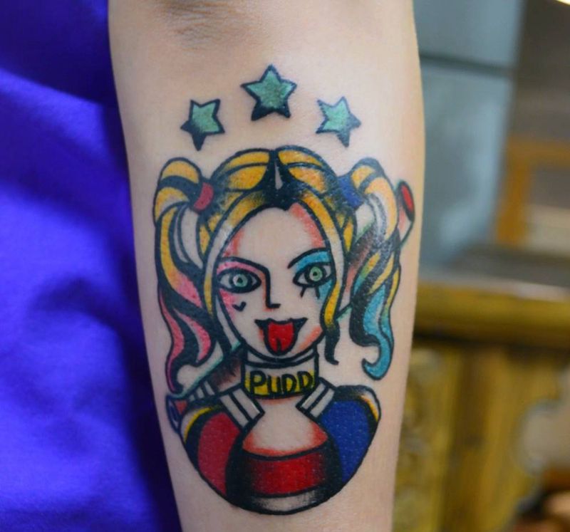 哈利奎因纹身图片