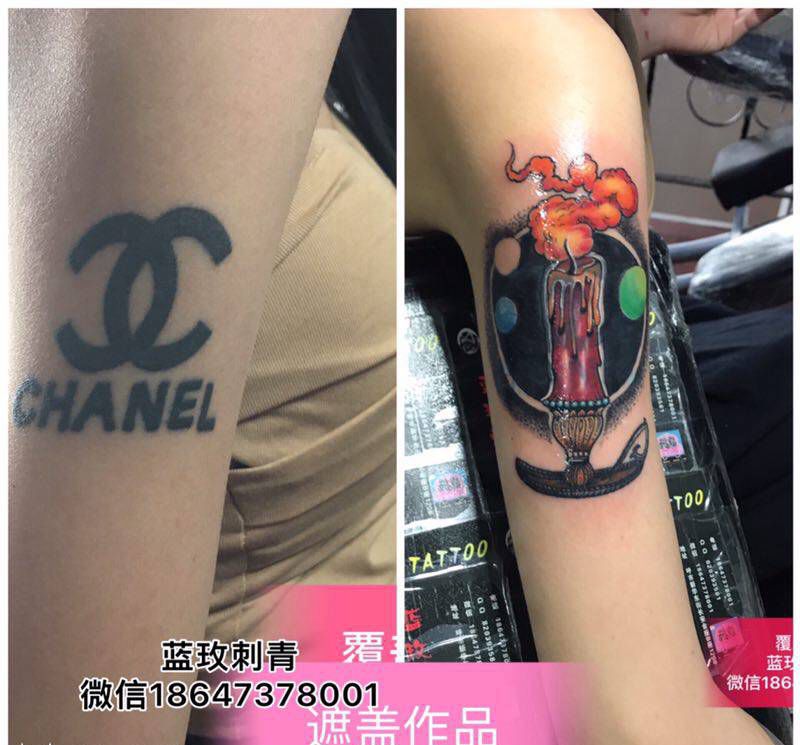 一组遮盖纹身图片_手臂新传统纹身图案