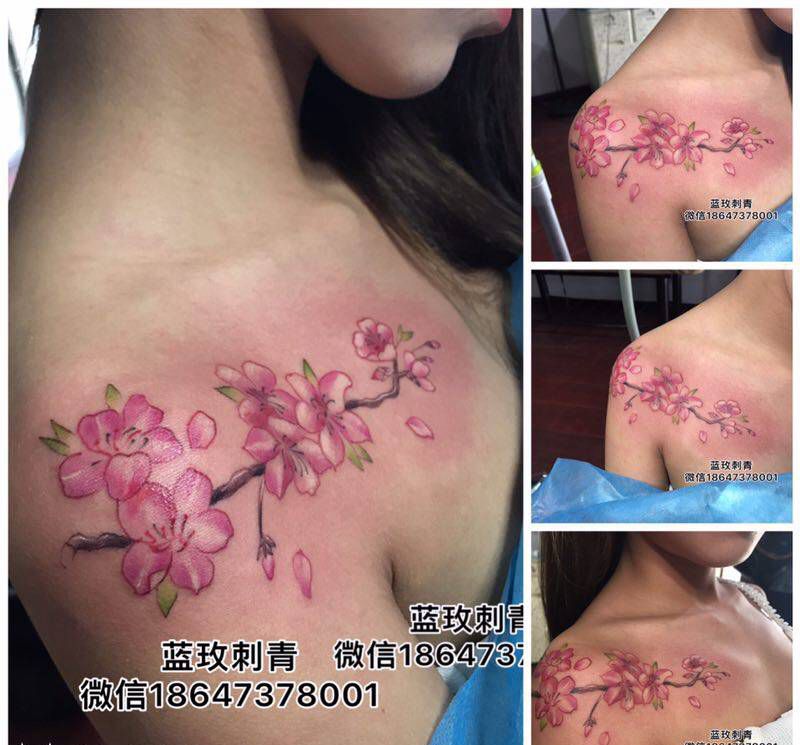 一组小图纹身图片_胸部背部新传统纹身图案