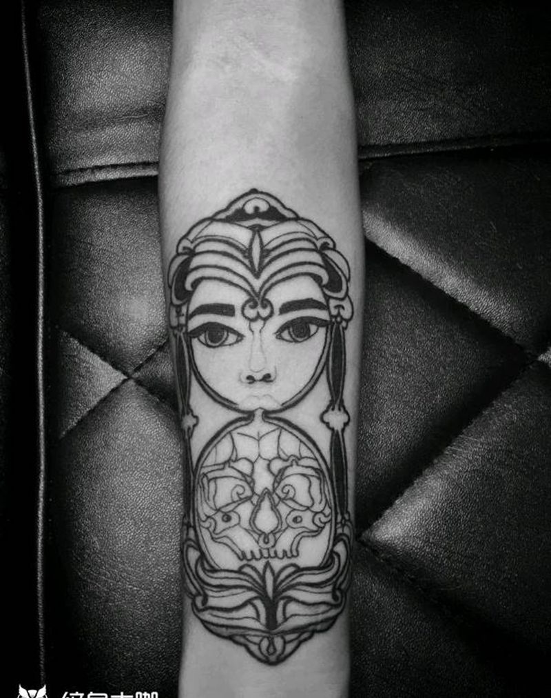 沙漏（未完成）纹身图片