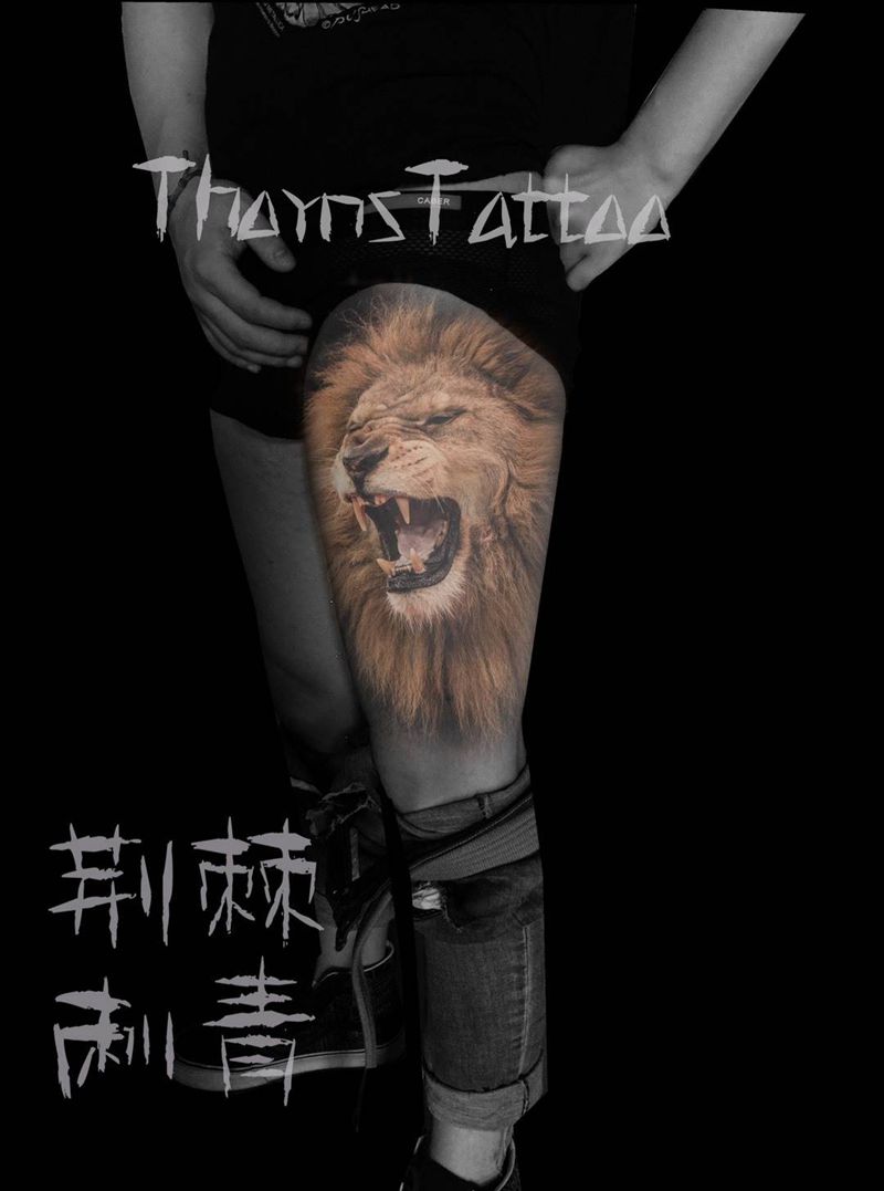 狮子纹身图片