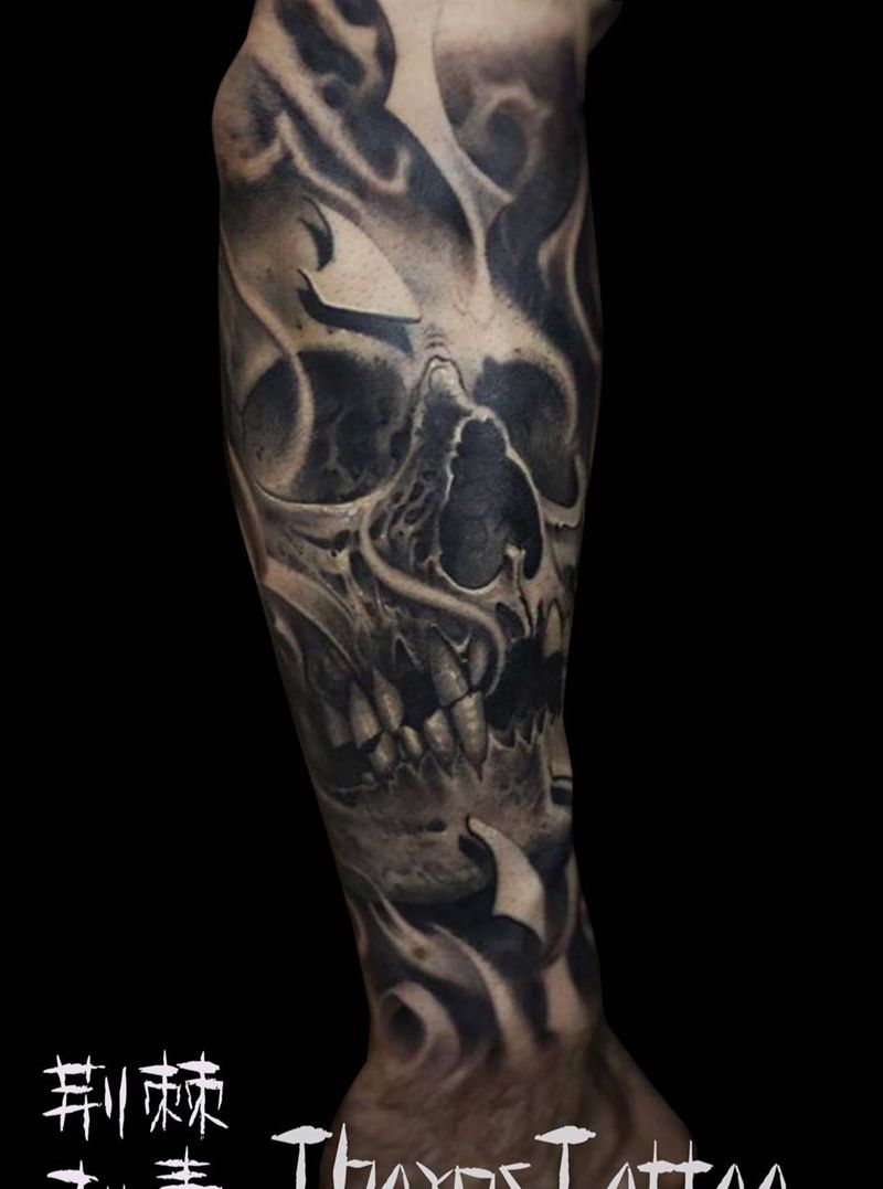 骷髅纹身图片