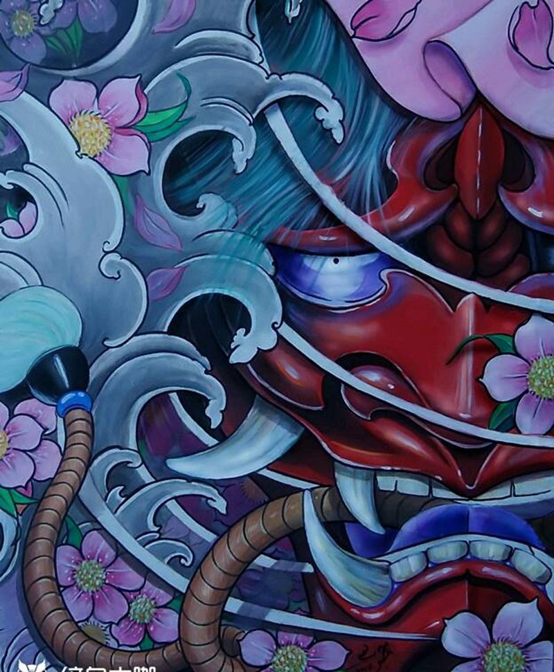 原创般若纹身图片_新传统般若原创手稿纹身图案