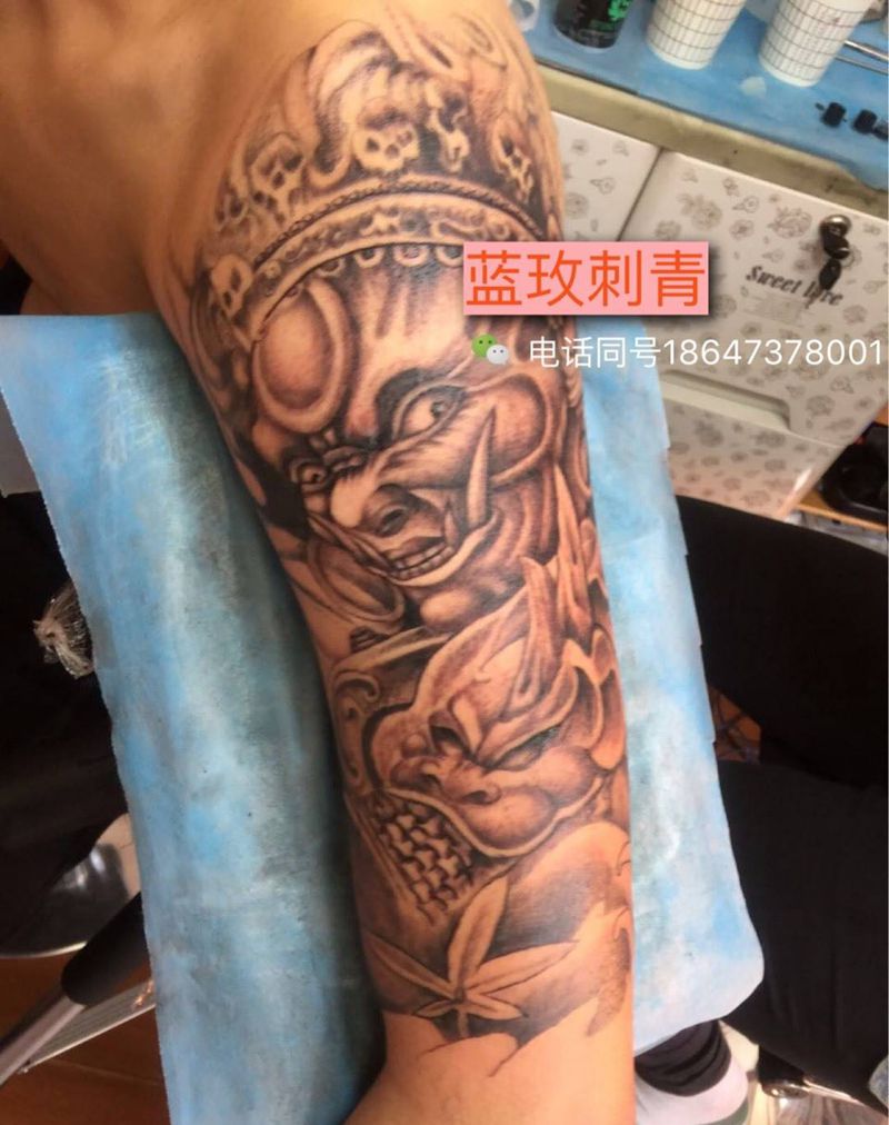 明王纹身图片