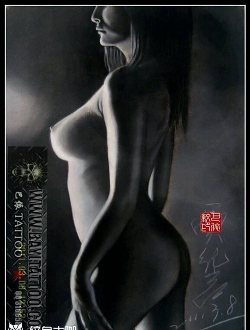 人物手绘2纹身图片_人物原创巴依纹身专业纹身纹身培训纹身图案