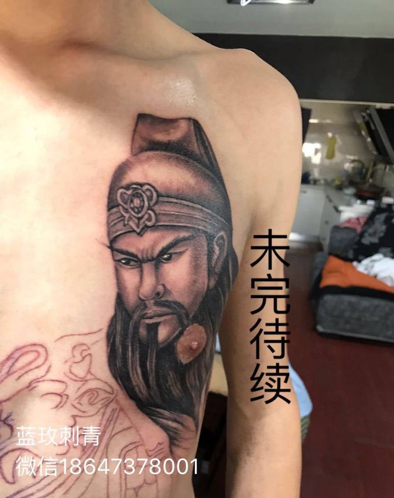 关公纹身图片