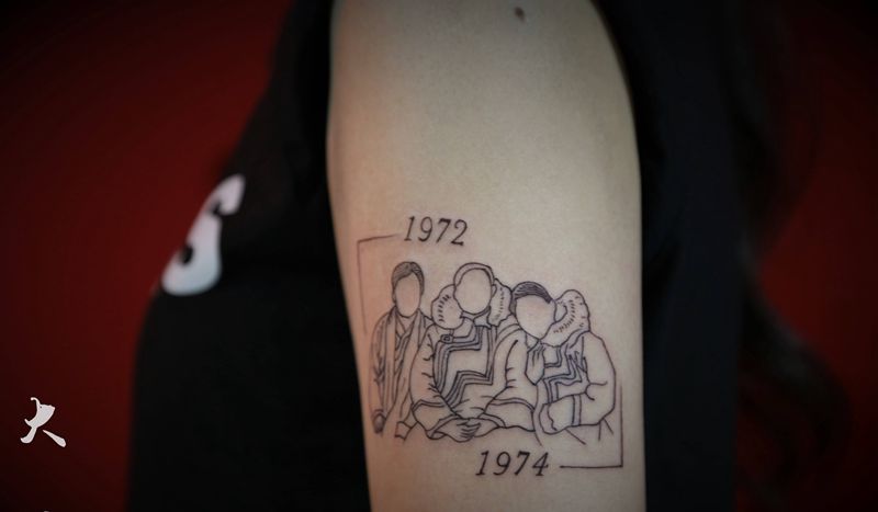 全家福纹身图片_手臂纹身图案