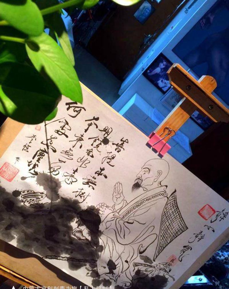 日常练习作品纹身图片_背部水墨纹身图案