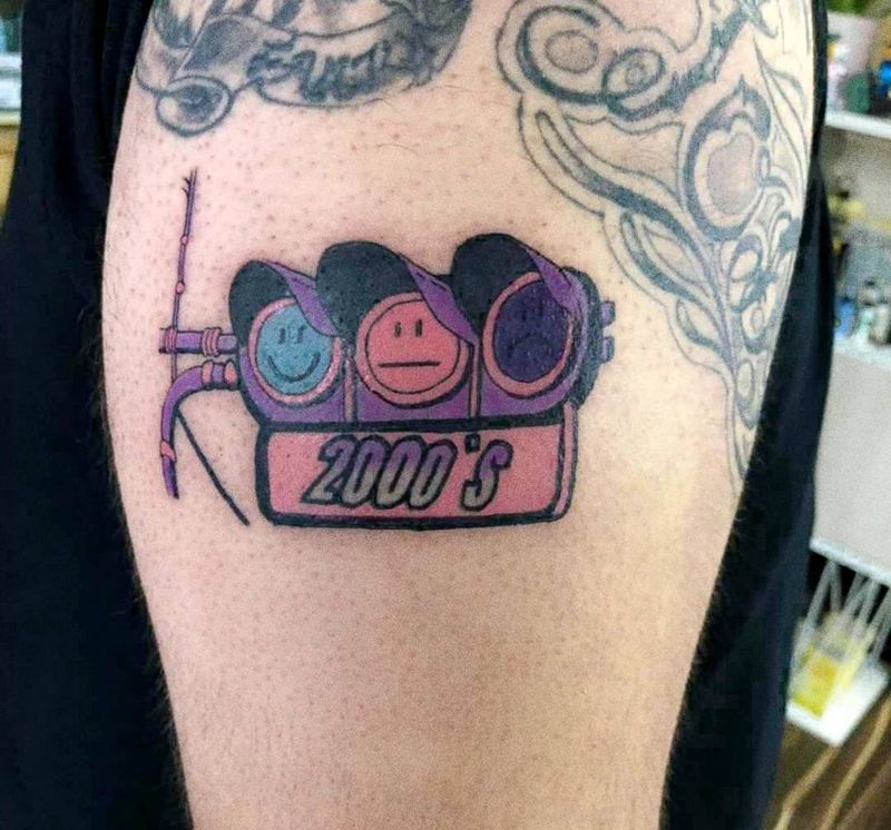 路灯纹身图片_手臂Old School纹身图案