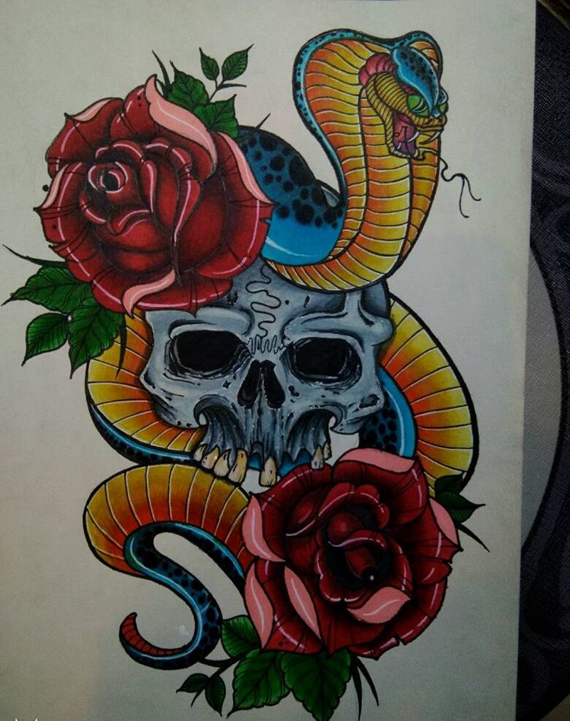 学员娜娜作品纹身图片_欧美内蒙古纹呼市巴依成品手稿纹身图案