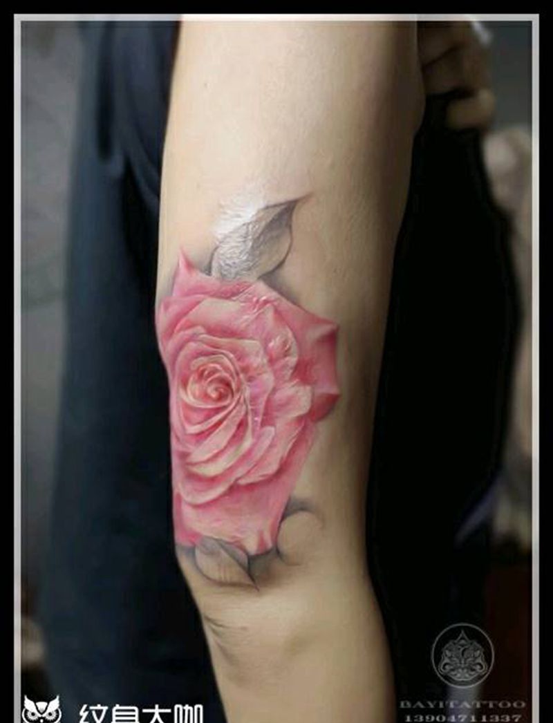 疤痕遮盖纹身图片_手臂水彩疤痕遮盖纹身图案