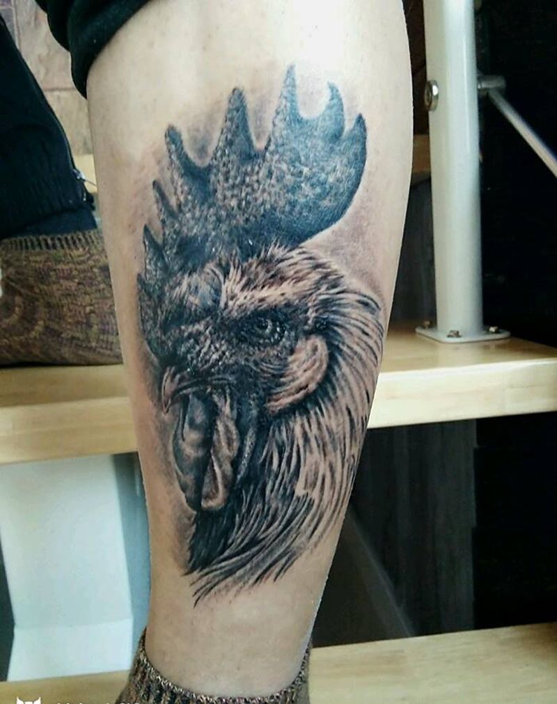 恢复三天纹身图片_腿部写实动物内蒙古纹呼市巴依纹身图案