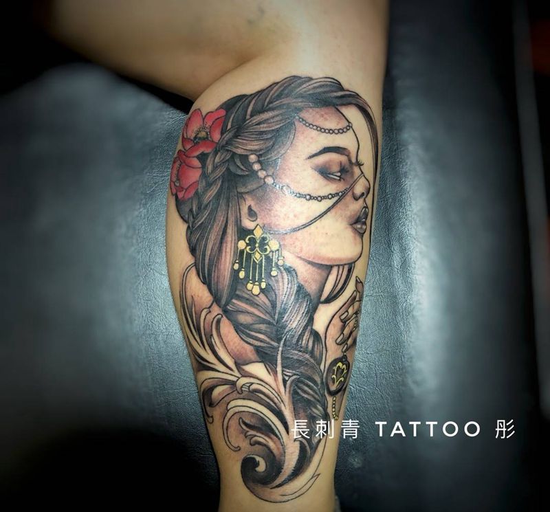欧美女孩纹身图片