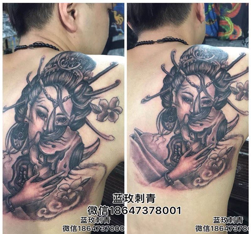 艺妓纹身图片
