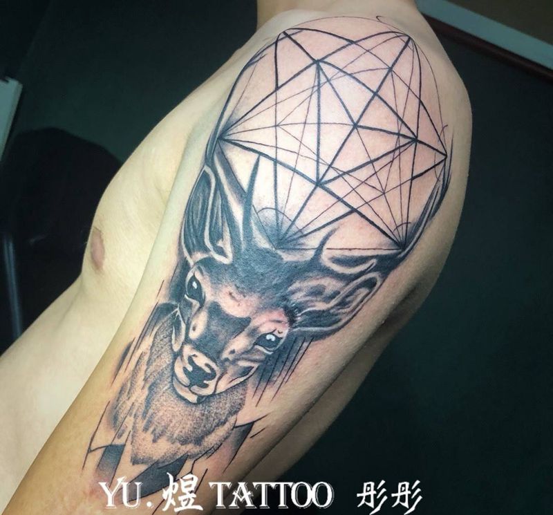 鹿纹身图片