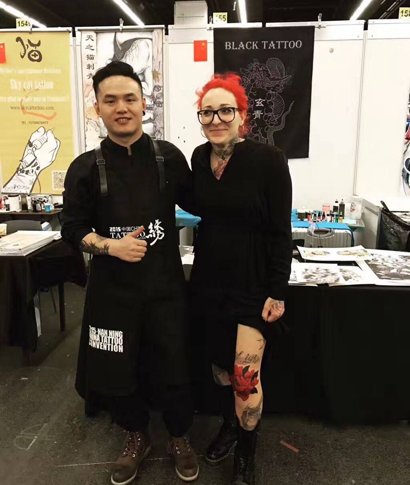 在法兰克福展会的纹身图片