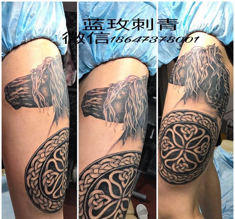 写实风格民族代表标志纹身图片