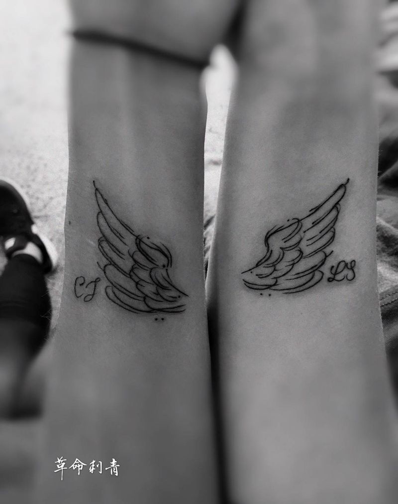 比翼双飞纹身图片