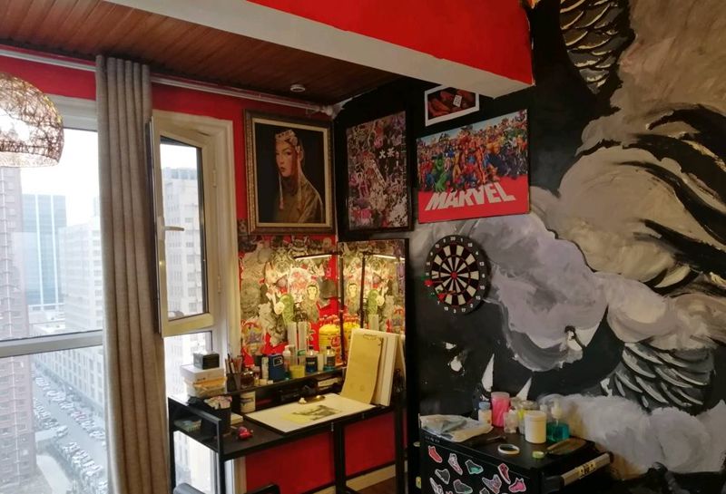 店里一角纹身图片