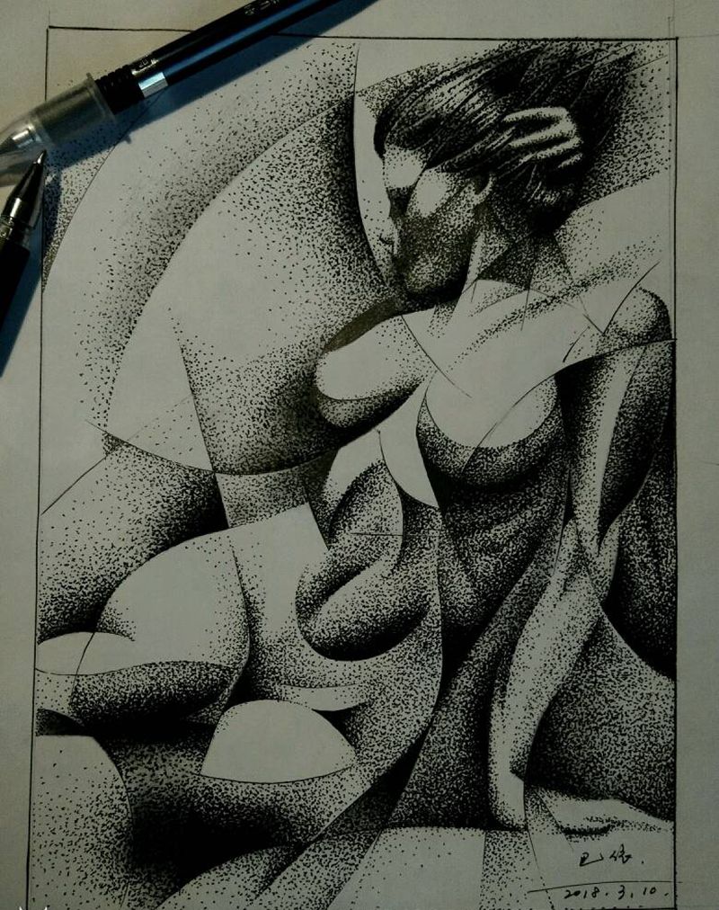 点刺纹身图片_原创内蒙古纹呼市巴依点刺成品手稿纹身图案