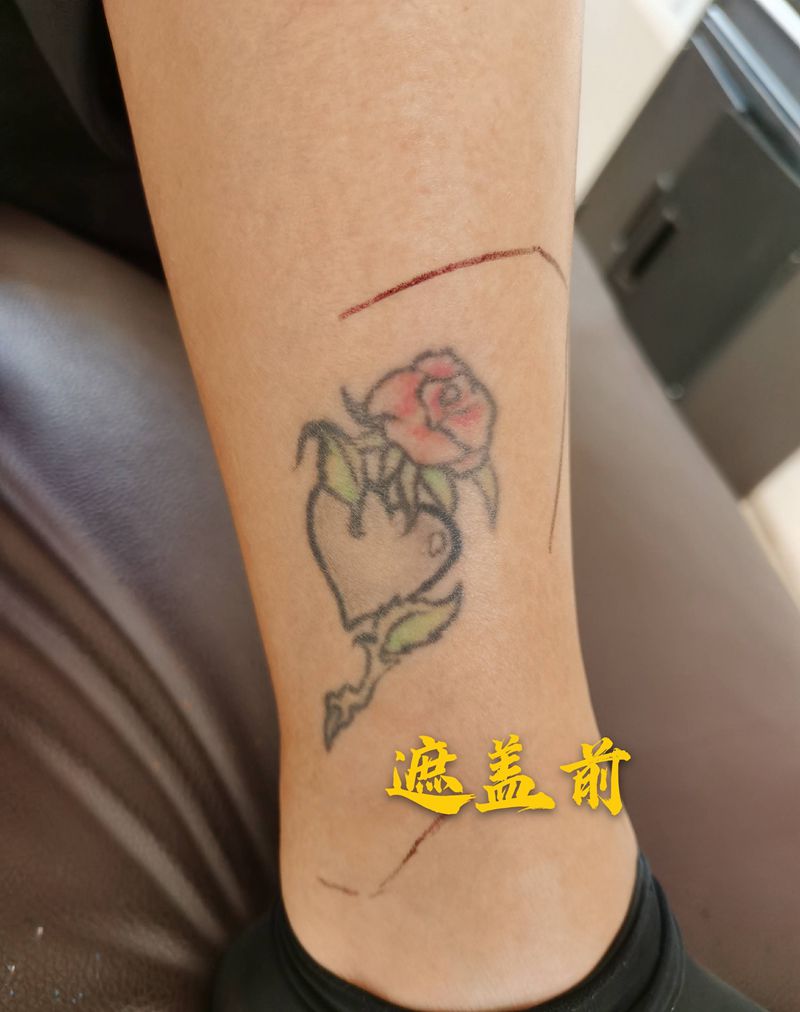 遮盖翼纹身图片_腿部欧美写实纹身图案