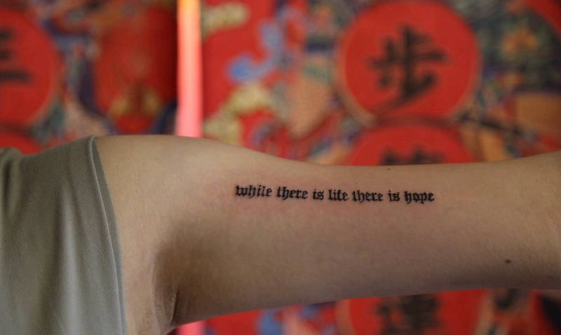 小花体纹身图片_花体字纹身图案