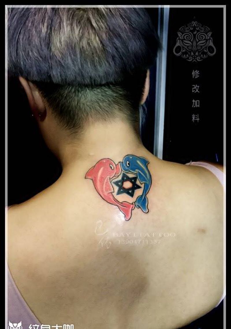 原图加料修改纹身图片_巴依内蒙古专业培训动物字符纹身图案